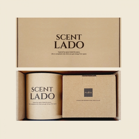 센트라도 미니 송월 주방 타올(수건) + 우드 LED 탁상시계 세트 #3