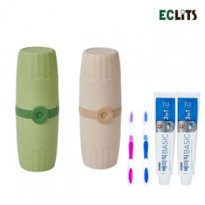 에클리츠 도넛 칫솔통 칫솔 치약 2080 커플 세트