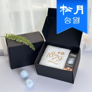 1879 프리미엄 세트, 골프 프리미엄 선물세트(1879 타올 1+골프공3구1) 골프수건 스포츠타올