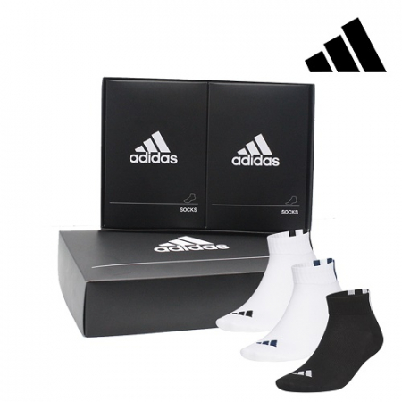 아디다스 남녀 퍼포먼스 3선 스포츠 발목 양말 2족 선물세트 #2