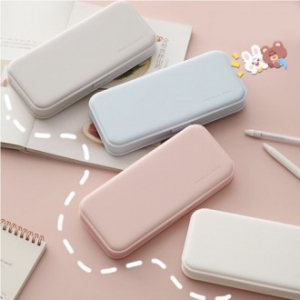 네모 파스텔 무지 필통 L