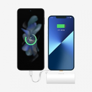 듀얼 고속 20W 도킹 보조배터리 PF520A, 8핀메인 C보조