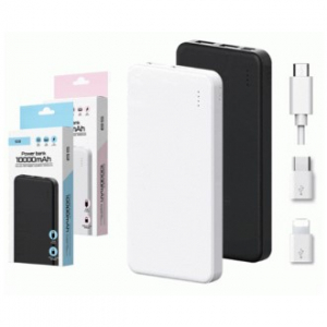 J74 에스나인 2포트 듀얼젠더 파워뱅크 보조배터리 10000mAh 인쇄무료