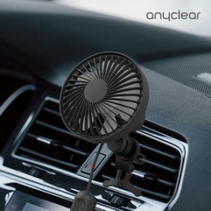 애니클리어 USB 차량용 무드등 자동회전 선풍