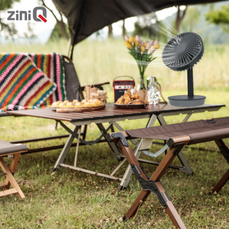 지니큐 FN-900M 책상 탁상용 선풍기 감성바람 사무실 미니무선 BLDC모터 캠핑용 7엽날개 #4