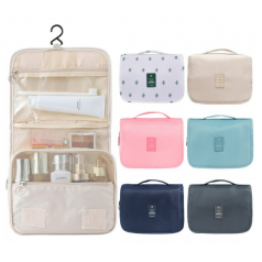 심플 벽걸이 여행용수영학원 수영장 세면 파우치 워시백 방수 세면백 압축파우치 베이지 블랙