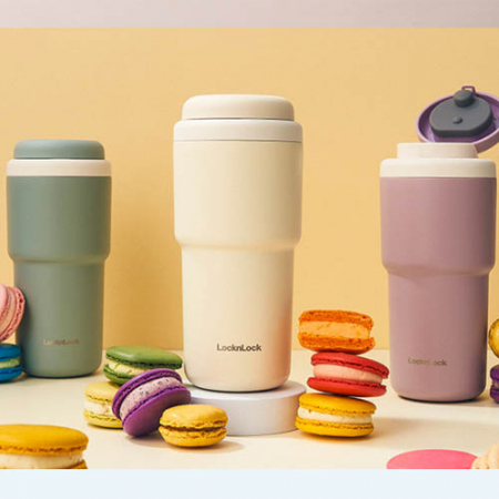 락앤락 데일리 마카롱 텀블러, 해피 STS316 이중진공 보온/보냉 텀블러 480ml #3