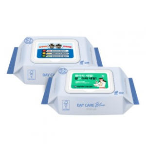 데이케어 블루 30매캡(플레인) 생분해 물티슈 FSC인증 녹색비닐인증