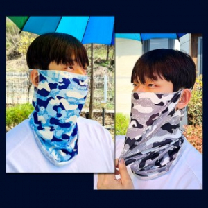 더구디스 귀걸이형 밀리터리 멀티 스카프 // 부분 칼라인쇄