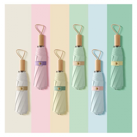 3색 배색 모던 파스텔 6컬러 3단 양우산 수동 #2