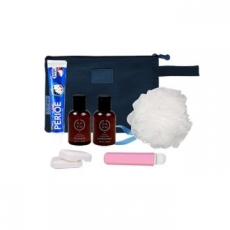 해피 여행용세트 7종 [파우치 치약 칫솔 샴푸 린스 샤워볼 비누] 104