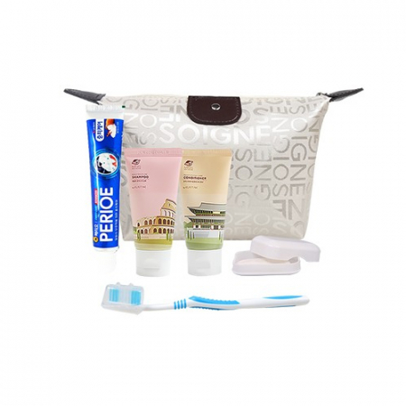 해피 여행용 6종 [파우치 치약 칫솔 샴푸 린스 비누] 625 #2