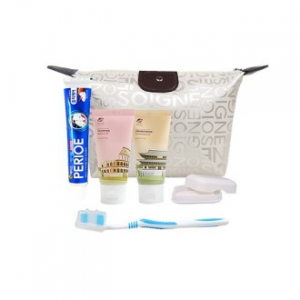 해피 여행용6종 [파우치 치약 칫솔 샴푸 린스 비누] 625