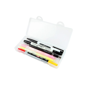 해피 문구세트 7종 [PP케이스 볼펜 샤프 형광펜 2P 컴퓨터용싸인펜] 403