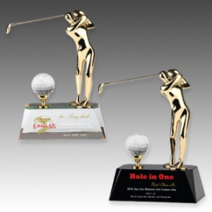 메탈 크리스탈 골프 트로피 S8A106-35