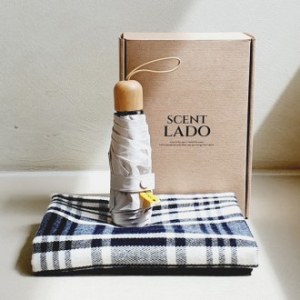 센트라도 국산 항공담요 + 캡슐우드 5단 우양산 세트