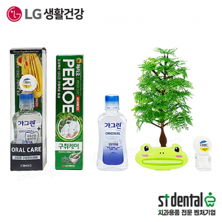 페리오치약100g 오랄케어3호 치실 가그린100ml 선물세트 #2