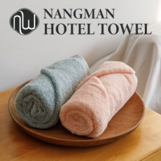 리빙포근 낭만호텔타올 국내생산 포근한 순면 타올 민트/핑크 150g