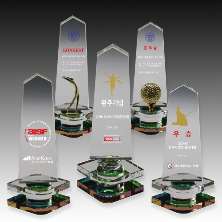 메탈 크리스탈 골프 트로피 S8A133 #2
