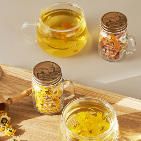 미니 메이슨자 자연담은 국화차, 귤피차 2P세트 #3
