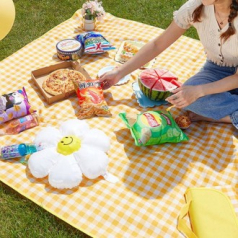 방수 피크닉매트 150*200cm, 간편휴대 PVC 감성 피크닉매트