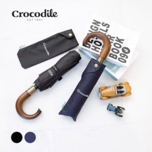 크로커다일 3단 우드 곡자 전자동 VIP 우산