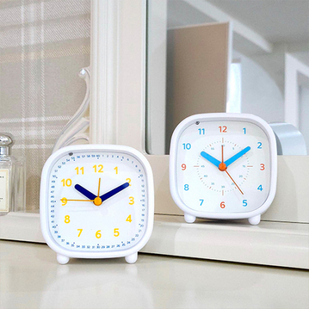 넥스원 무소음 교육용 어린이 탁상시계 아날로그 조명 미니 알람 시계 #3