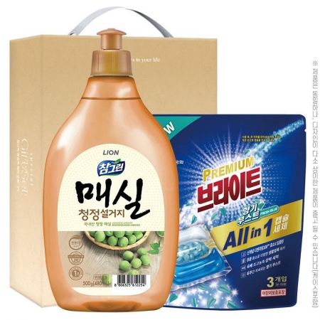 참그린 매실 청정 설거지 주방세제 500g 용기 무궁화 브라이트 올인원 캡슐세제 (2종) #3