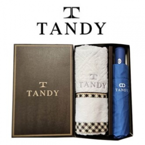 탠디 클래식 체크 타올 + 3단 뉴로고 전자동 우산세트 75번