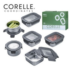 코렐 코디네이츠 스텐 밀폐용기 혼합 6종