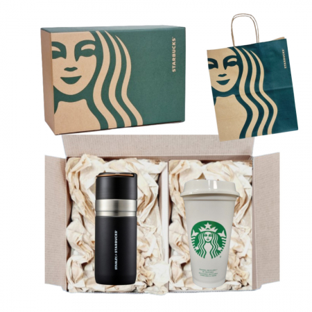 스타벅스 SS 블랙 앤 골드 스탠리 보온병 + 스타벅스 리유저블 텀블러 473ml #2