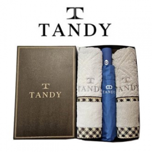 탠디 클래식 체크 타올 2매 + 3단 뉴로고 우산세트 38번