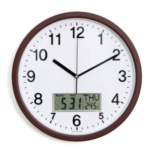 무소음 카렌다 벽시계 350 브라운