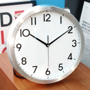 무소음 알루미늄 사무실 벽시계 350