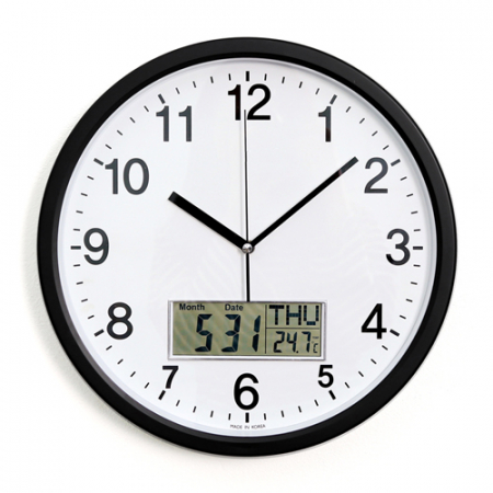 무소음 카렌다 벽시계 350 블랙 #2