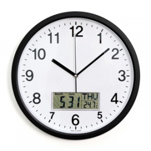 무소음 카렌다 벽시계 350 블랙