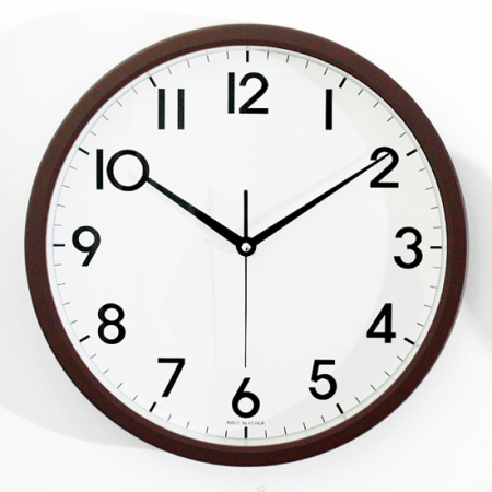 무소음 모던브라운 벽시계 350 #2