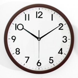 무소음 모던브라운 벽시계 350