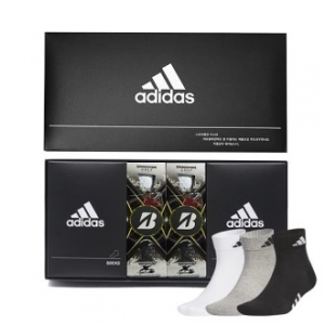 아디다스 이중바닥쿠션 양말 2족 브리지스톤 Tour B X 타이거우즈 에디션 6구 선물세트