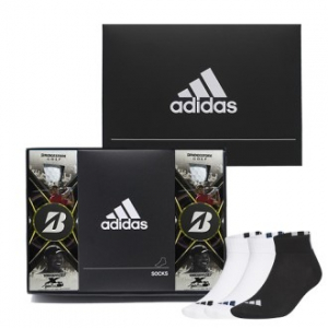 아디다스 3선 양말 1족 브리지스톤 Tour B X 타이거우즈 에디션 6구 선물세트