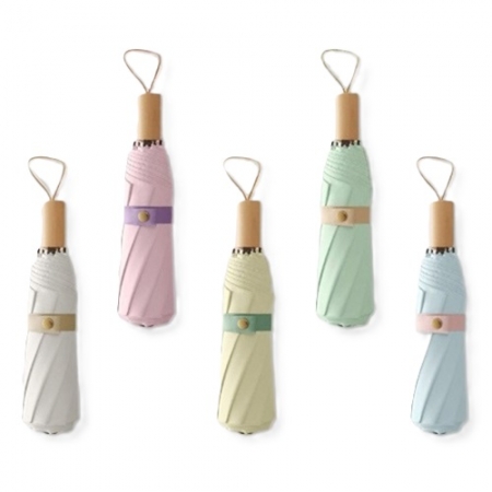 파스텔 3단 양우산 (UPF 50+) 우드원목 우양산 #2