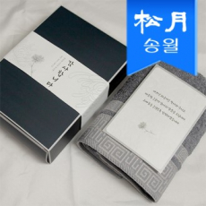 [송월타올] 뱀부얀 격자 세면타올 1매세트(띠지+감사장) 조문 답례품