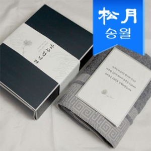 [송월타올] 뱀부얀 격자 세면타올 1매세트(띠지+감사장) 조문 답례품