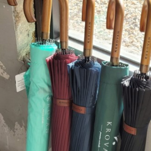 크로반 KR13 곡자형 우드손잡이 골프 장우산 알바트로스