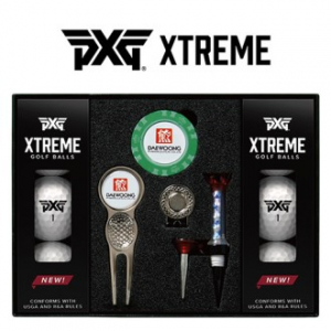 피엑스 골프볼6구+칩볼마커(2)+그린 보수기 볼마커(실버)+자석클립+자석티 세트