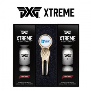 피엑스지 골프볼6구+그린 보수기 볼마커(골드) 세트