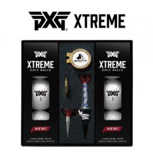 피엑스지 골프볼6구+볼마커(골드2)+자석클립+자석티 세트