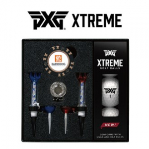 피엑스지 골프볼+칩볼마커(2)+자석클립+자석티(2) 세트