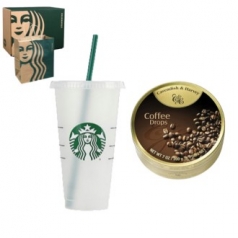 스타벅스 리유저블컵 벤티 캐빈디쉬 하비캔디 기프트로고 세트