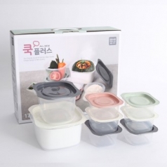 올 뉴 쿡플러스 점보4호 전자렌지용 보관용기 8종 17P // 무료스티커작업